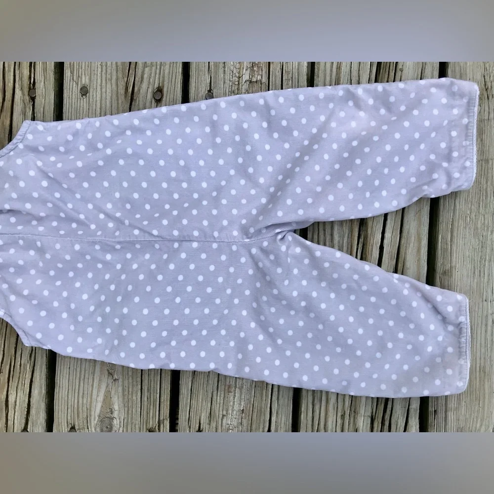18-24m Baby Girls GYMBOREE Polka Dot Panda Pocket One Piece Corduroy Romper Set - Picture 11 of 13